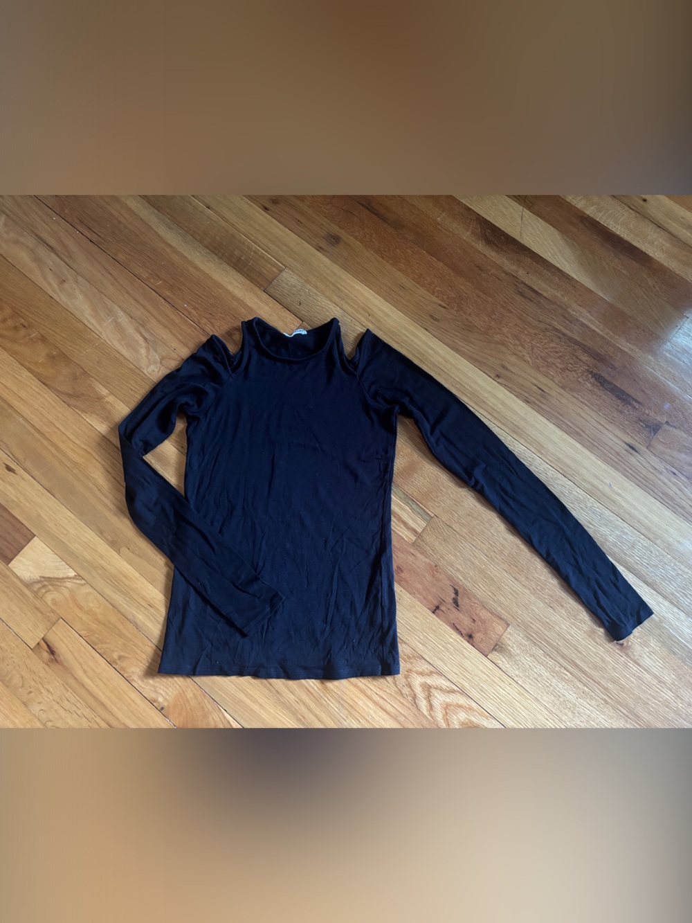 LA made Black Long Sleeve Crewneck Top
